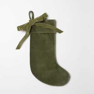 Velvet Bow Christmas‎ Stocking Green - Threshold Studio McGee, Target
